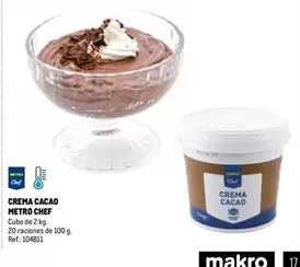 Oferta de Metro Chef - Crema Cacao en Makro