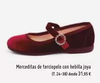 Oferta de Merceditas De Terciopelo Con Hebilla Joya por 31,95€ en Pisamonas