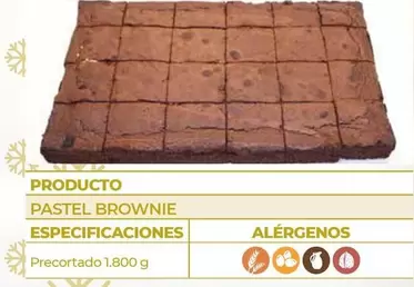 Oferta de Pastel Brownie Especificaciones en CashDiplo