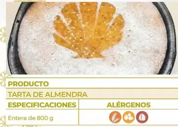 Oferta de Tarta De Almendra Especificaciones en CashDiplo