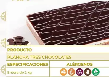 Oferta de Plancha Tres Chocolates en CashDiplo