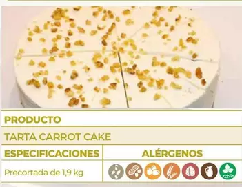 Oferta de Tarta Carrot Cake Especificaciones en CashDiplo