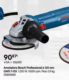 Oferta de Bosch - Amoladora Professional por 90,87€ en Cadena88