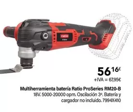 Oferta de Ratio - Multiherramienta Batería ProSeries RM20-B por 56,16€ en Cadena88