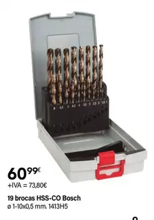 Oferta de Bosch - 19 Brocas HSS-CO por 60,99€ en Cadena88