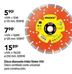 Oferta de Iridoi - Disco Diamante   Sinter H10 por 5,9€ en Cadena88