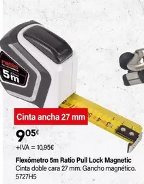 Oferta de Ratio - Flexómetro 5m Pull Lock Magnetic por 9,05€ en Cadena88