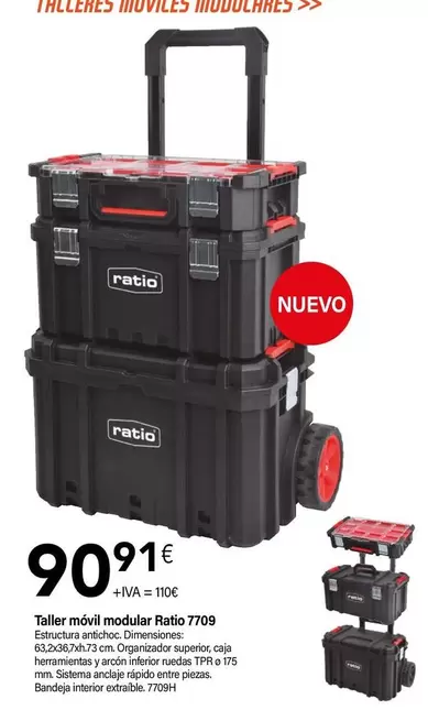 Oferta de Ratio - Taller Móvil Modular por 90,91€ en Cadena88