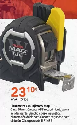 Oferta de Tajima - Flexómetro 5 M W-Mag por 23,1€ en Cadena88