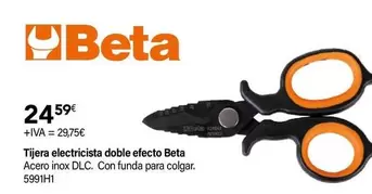 Oferta de Beta - Tijera Electricista Doble Efecto  por 24,59€ en Cadena88