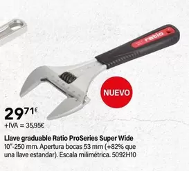 Oferta de Ratio - Llave Graduable Proseries Super Wide por 29,71€ en Cadena88