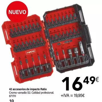 Oferta de Ratio - 42 Accesorios De Impacto por 16,49€ en Cadena88