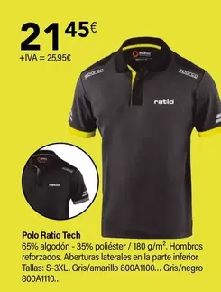 Oferta de Ratio - Polo Tech por 21,45€ en Cadena88