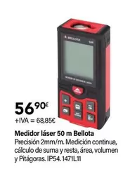 Oferta de Bellota - Medidor Láser 50 M por 56,9€ en Cadena88