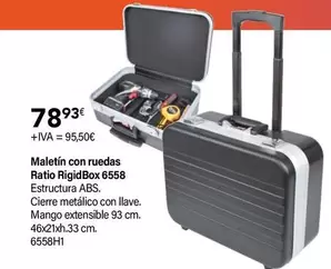 Oferta de Ratio - Maletín Con Ruedas Rigidbox 6558 por 78,93€ en Cadena88