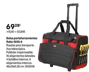 Oferta de Ratio - Bolsa Portaherramientas 5055-6 por 69,38€ en Cadena88