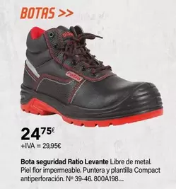 Oferta de Ratio - Bota Seguridad Levante por 24,75€ en Cadena88