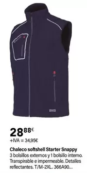 Oferta de Chaleco Softshell Starter Snappy por 28,88€ en Cadena88