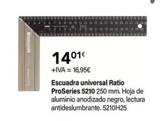 Oferta de Ratio - Escuadra Universal Proseries 5210 por 14,01€ en Cadena88