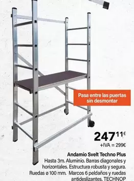 Oferta de Svelt - Andamio Techno Plus por 247,11€ en Cadena88