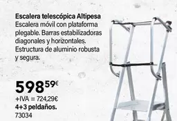 Oferta de Altipesa - Escalera Telescopica 4+3 Peldanos por 598,59€ en Cadena88