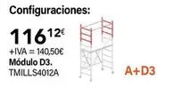 Oferta de Svelt - Andamio Modular Con Base Plegable  Modulo D3 TMILLS4012A por 116,12€ en Cadena88