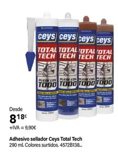 Oferta de Ceys - Adhesivo Sellador Total Tech por 8,18€ en Cadena88