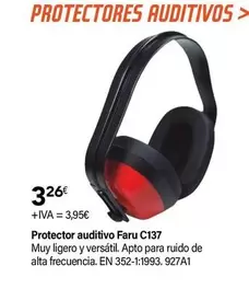 Oferta de Faru  - Protector Auditivo C137 por 3,26€ en Cadena88