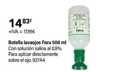 Oferta de Faru - Botella Lavaojos 500 Ml por 14,83€ en Cadena88