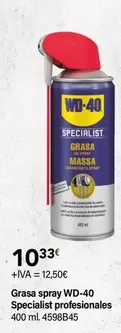 Oferta de WD-40 - Grasa Spray Specialist Profesionales por 10,33€ en Cadena88