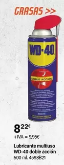 Oferta de Wd-40 - Lubricante Multiuso Doble Acción por 8,22€ en Cadena88