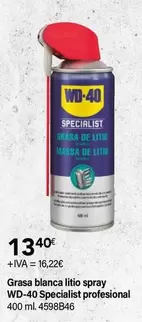 Oferta de Wd-40 - Grasa Blanca Litio Spray Specialist Profesional  por 13,4€ en Cadena88