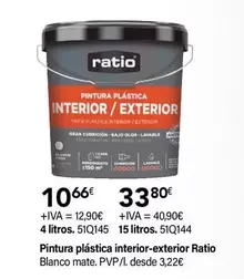 Oferta de Ratio - Pintura Plástica Interior-Exterior por 10,66€ en Cadena88