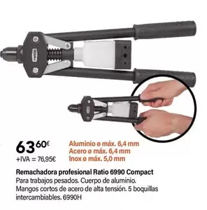 Oferta de Ratio - Remachadora Profesional 6990 Compact por 63,6€ en Cadena88