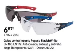 Oferta de Pegaso - Gafas Contraimpacto Black&white por 6,57€ en Cadena88