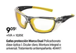 Oferta de Gafas Protección Marca Dual  por 9,05€ en Cadena88