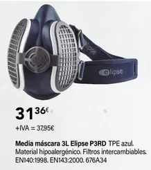 Oferta de Elipse - Media Máscara 3l  P3RD por 31,36€ en Cadena88