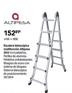 Oferta de Altipesa - Escalera Telescópica Multifunción 3014  por 152,89€ en Cadena88