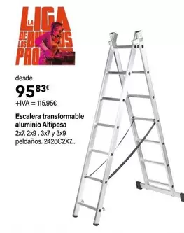 Oferta de Alpesa - Escalera Transformable Aluminio por 95,83€ en Cadena88