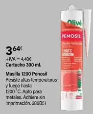 Oferta de Penosil - Cartucho 300 Ml. Masilla 1200 por 3,64€ en Cadena88