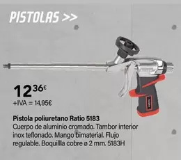 Oferta de Ratio - Pistola Poliuretano 5183 por 12,36€ en Cadena88