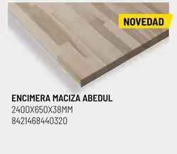 Oferta de Encimera Maciza Abedul en Brico Depôt