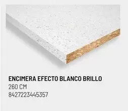 Oferta de Encimera Efecto Blanco Brillo en Brico Depôt