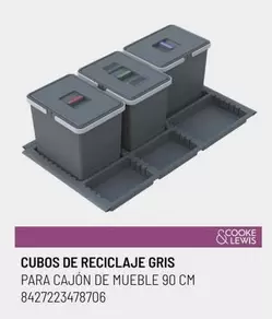 Oferta de Cooke & Lewis - Cubos De Reciclaje Gris en Brico Depôt