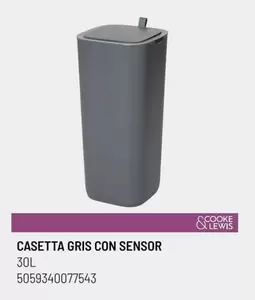 Oferta de Cooke & Lewis - Casetta Gris Con Sensor en Brico Depôt