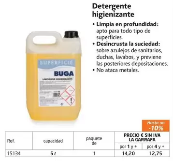 Oferta de Detergente Higienizante por 14,2€ en RAJA