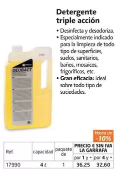 Oferta de Detergente Triple Acción por 36,25€ en RAJA