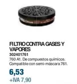 Oferta de Filtro Contra Gases Y Vapores por 6,53€ en Coinfer