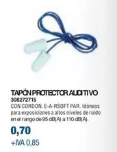 Oferta de Tapon Protector Auditivo por 0,7€ en Coinfer