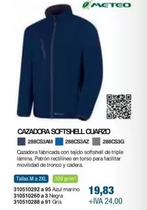 Oferta de Cazadora Softshell Cuarzo por 19,83€ en Coinfer